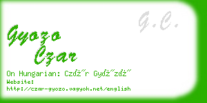 gyozo czar business card